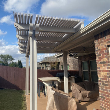 Open Lattice Patio Cover with Polycarbonate Sheeting