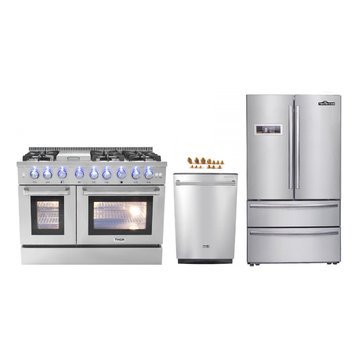 Thor Kitchen 3-Piece 48" Gas Range, Dishwasher and Refrigerator, Propane Gas
