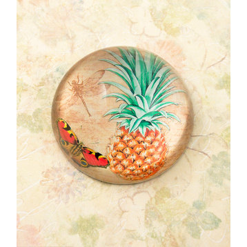 Glass Dome Pineapple Paper Weight