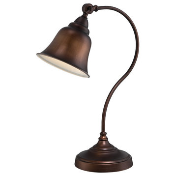 Desk Table Lamp, Antique Copper, E27 Cfl 13W