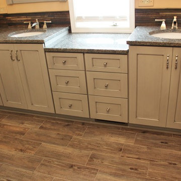 Master Bath with Gray Cabinets