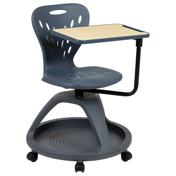 Mobile Desk Chair Dark Gray