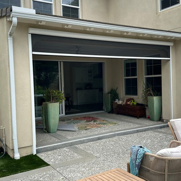 Motorized California Room Patio Screen & Shade Installed Orange County