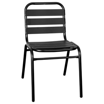 Black Slat Back Chair