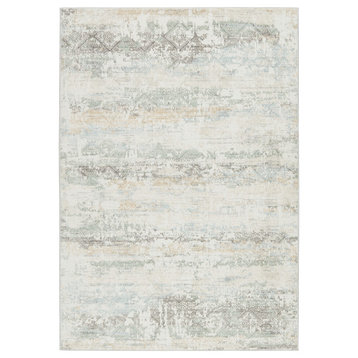 Vibe by Jaipur Living Chantel Trellis Gray and Green Area Rug 6'7"x9'6"