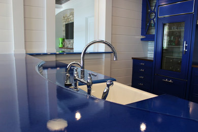 Example of a trendy home design design in Raleigh