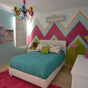 Teen Girls Chevron Bedroom