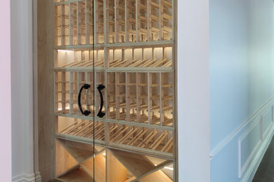 Design ideas for a contemporary wine cellar in Melbourne.