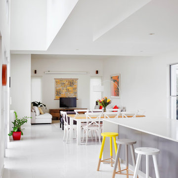 Beautiful bright open plan home featuring stunning David Turbridge feature penda