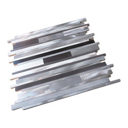 Silver Aliminum Bold Random Pattern Mosaic Tiles - Home Accessories & Decor