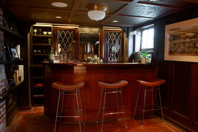 Inspiration for a craftsman basement remodel in Seattle