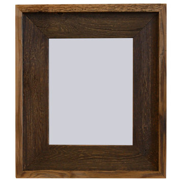 Brown Barnwood Picture Frame, Lighthouse Brown Wash Rustic Frame, 6"x6"