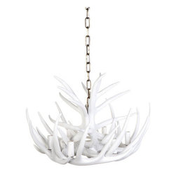 White Antler Chandeliers - Chandeliers