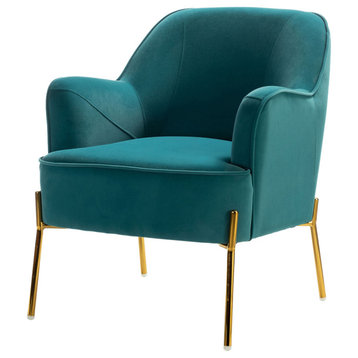 Nora Fabric Accent Chair, Blue