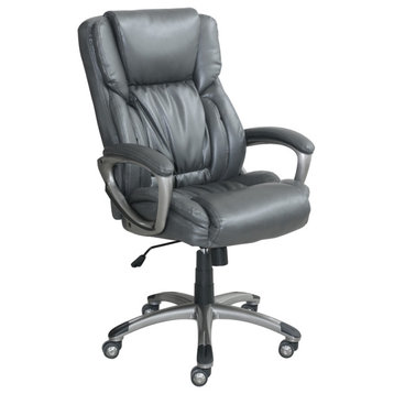 Serta Garret Executive Office Chair Bonded Leather Gray