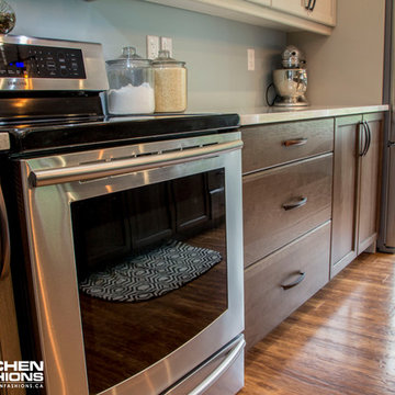 Calming Cream Kitchen with industrial touches