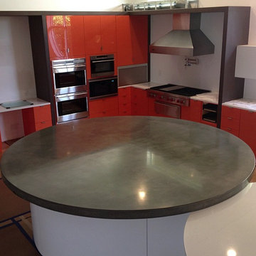 9ft Diameter Concrete Kitchen Island
