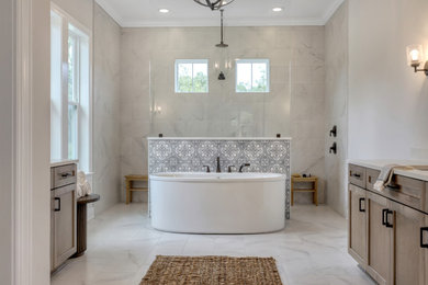 Example of a transitional bathroom design in Jacksonville