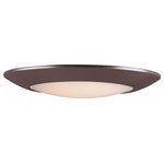 Maxim Lighting - Maxim Lighting 57855WTBZ Diverse Direct - 11 Inch 20W 3000K 1 LED Flush Mount - This very compact LED flush mount easily installsDiverse Direct 11 In Bronze White GlassUL: Suitable for damp locations Energy Star Qualified: YES ADA Certified: n/a  *Number of Lights: Lamp: 1-*Wattage:20w PCB Integrated LED bulb(s) *Bulb Included:Yes *Bulb Type:PCB Integrated LED *Finish Type:Bronze