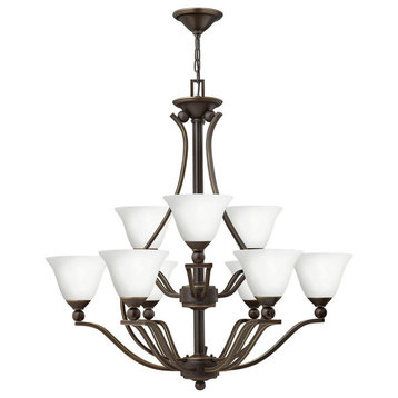 Hinkley Bolla Medium Two Tier, Olde Bronze With Opal Glass