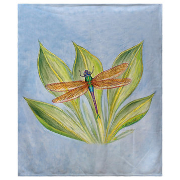 Betsy Drake Dragonfly Fleece Blanket