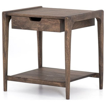 Danae End Table Aged Brown