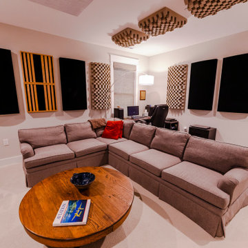 Bonus Room with Acoustic Ceiling Diffusers