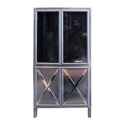 1930's Polished Steel Vitrine - Furniture