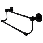 Allied Brass - Mercury 36" Double Towel Bar with Twist Accents, Matte Black - Add a stylish touch to your bathroom decor with this finely crafted double towel bar. This elegant bathroom accessory is created from the finest solid brass materials. High quality lifetime designer finishes are hand polished to perfection.