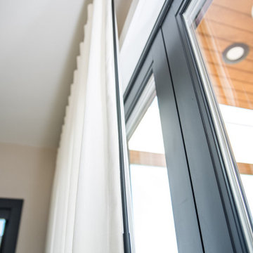 Roller Shades, Cornices and Drapery