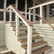 Outdoor stairs from deck