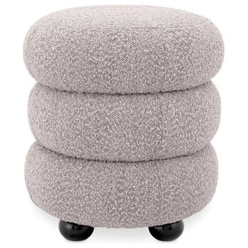 Upholstered Accent Stool | Eichholtz Tulum, Gray