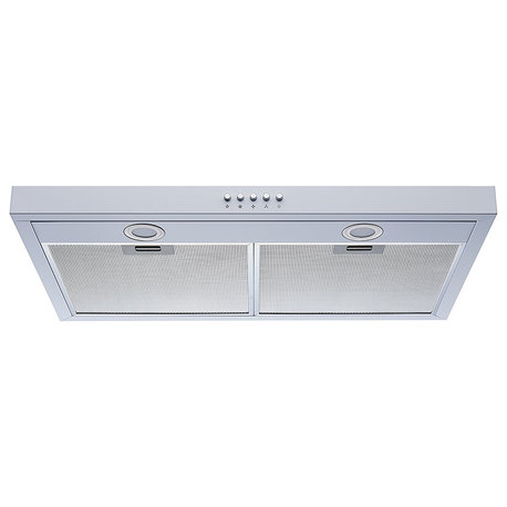 Winflo Under-Cabinet Range Hood, 301 CFM, 30", Stainless Steel, White or Black, White