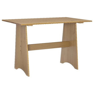 Linon Delk Solid Pine Wood Table in Honey