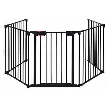 Costway New Fireplace Fence Safety Fence Hearth Gate BBQ Metal Fire Gate Pet