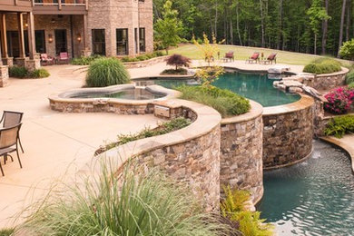 Transitional pool photo in Atlanta