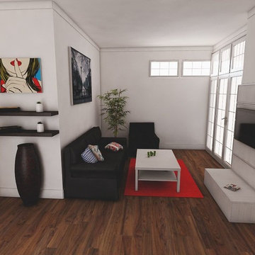 Small entrance with TV