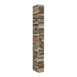 140-CT2-ALPINE DEEP STACKED STONE OUTSIDE CORNER - 48"H X 3 &frac12;" W X 1 &frac12;"D - Wall Panels