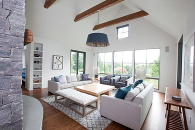 Example of a danish family room design in Burlington