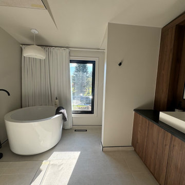 Timeless Bathroom Design with Custom Cabinets