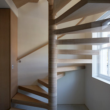 Oak Plywood Spiral Staircase
