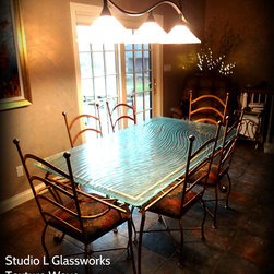 1/2" Thick Textured Glass Tabletop - Everyday Glasses