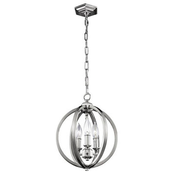 Murray Feiss F3059/3 Corinne Small Pendant, Polished Nickel