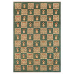 Bareens Designer Rugs - Bohemien Ziegler Drake Green Tan Hand-Knotted Wool Rug - 9'11'' x 13'6'' - Enhance the ambiance of your home with this magnificent Persian-influenced Turkish hand-knotted rug made by skilled artisans capable of creating the most exceptional vegetable dyes and hand-spun wool. This exquisite handmade rug is a one-of-a-kind Peshawar Kafkaz, otherwise identified as Chobi, Chobi Peshawar, Oushak, or Ziegler rug. These handmade rugs are crafted in Pakistan utilizing superior-quality wool imported from Australia, New Zealand, and Korea in two types of weaves: the Persian weave and the Mori weave. This rug is meticulously crafted by hand using the finest natural vegetable dyes extracted from local plants. The artisans use a blend of hand-spun local and fine merino wool, resulting in a rug with a compelling texture, higher lanolin content, and longer staple. The artisans occasionally incorporate natural or artificial silk into the pile to enhance specific motifs. The finished product is an awe-inspiring execution of flawless design and an understated palette that exudes elegance.