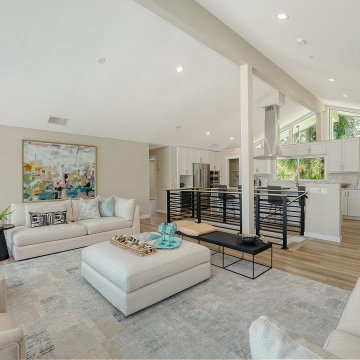 Open-Concept Coastal Living Area — Siesta Key Home Staging