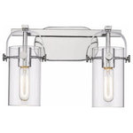 Innovations Lighting - Innovations Lighting 423-2W-PC-4CL Pilaster, 2 Light Bath Vanity In Industrial - Innovations Lighting Pilaster 2 Light 17 inch PoliPilaster 2 Light Bat Polished NickelUL: Suitable for damp locations Energy Star Qualified: n/a ADA Certified: n/a  *Number of Lights: 2-*Wattage:100w Incandescent bulb(s) *Bulb Included:No *Bulb Type:Incandescent *Finish Type:Polished Nickel