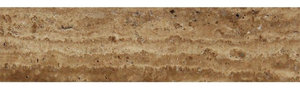 Brushed Noce Exotic (Vein-Cut) Travertine, 6 X 24 Unfilled