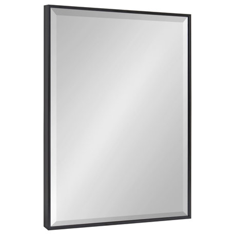Rhodes Framed Wall Mirror, Black, 22.75x28.75