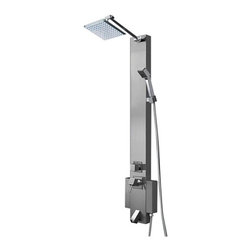 Reno Fontana Hammer Stainless Steel Rainfall Shower Panel with Square Handheld - Shower Panels And Columns