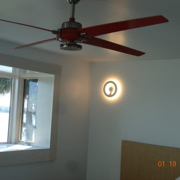 Bay House Spectre Bedroom Fan & Flos Lighting